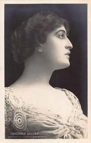 Edwardianische britische Schauspielerin Constance Collier Vintage Postkarte