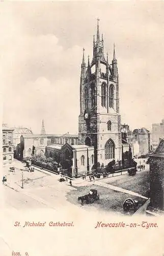 England St Nicholas' Cathedral Newcastle-on-Tyne Vintage Postkarte
