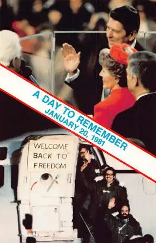 B041 US Day to Remember Ronald Reagan Released Hostages Event 1981 Postkarte