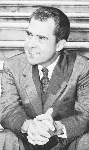 B041 Politiker Präsident Richard Nixon Portrait USA Vintage Postkarte