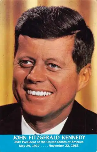 B041 Politiker Präsident John F Kennedy In Memoriam Portrait Postkarte