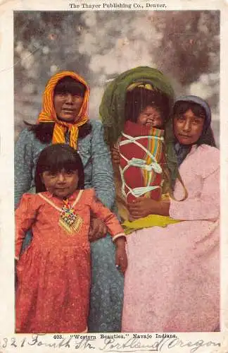 B042 Indianer 1907 Western Beauties Navajo Indianer Mädchen Ethno Postkarte