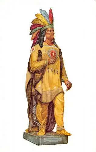 B042 National Gallery of Art Washington DC Zigarrenladen indische Statuette Postkarte