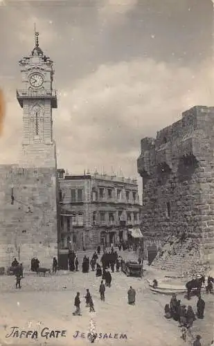B033 Israel Jerusalem Jaffa Gate RPPC Vintage Postkarte