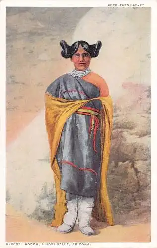 B043 Ethnisches indianisches Mädchen Kodeh A Hopi Belle Arizona Kostüm Postkarte