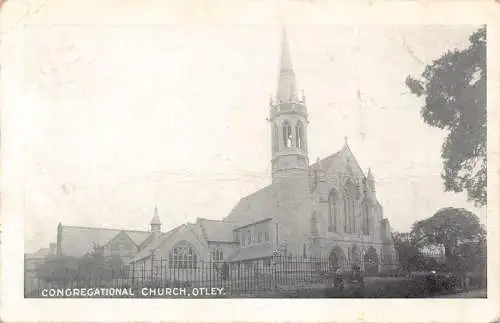 England 1905 Congregational Church Otley Vintage Postkarte