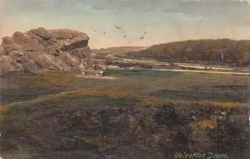 England 1910 Yelverton Down Vintage Postkarte