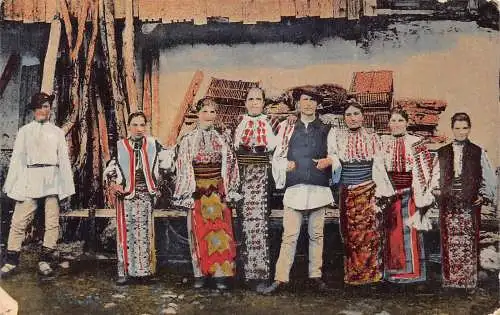 B044 Salutari din Rumänien 1918 Ethnische Tracht 1. Weltkrieg Feldpostkarte