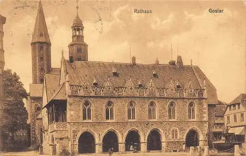 Deutschland 1912 Rathaus Rathaus Goslar Vintage Postkarte
