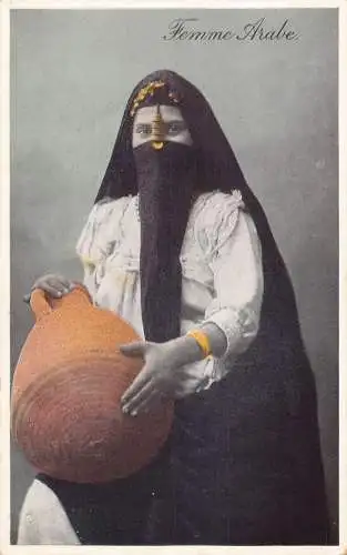 B033 Ägypten Arabische Frauen in traditioneller Tracht Keramik ethnische Postkarte