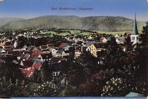 C100 Frankreich Bad Niederbronn Vogesen Berg Vintage Postkarte