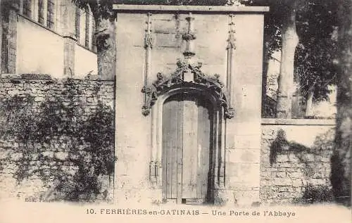 Frankreich Ferrieres en Gatinais Une Porte de l'Abbaye Vintage Postkarte
