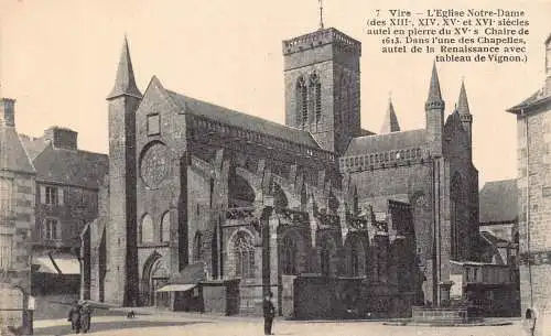 Frankreich Vire l'Eglise Notre Dame Kirche Vintage Postkarte