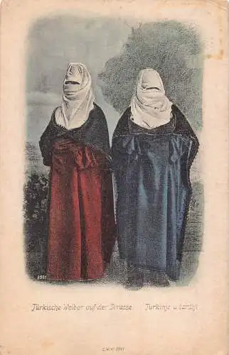 B033 Bosnien und Herzegowina 1904 Türkische Weiber auf Straße Ethno Postkarte