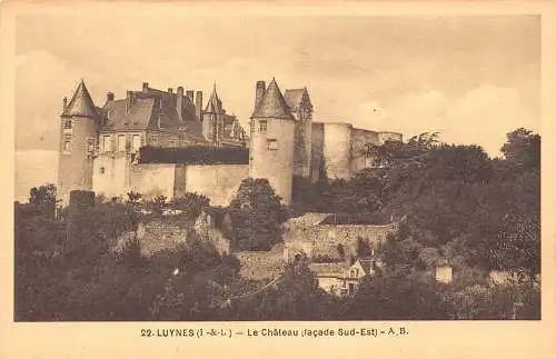Frankreich Luynes Le Chateau Castle Vintage Postkarte