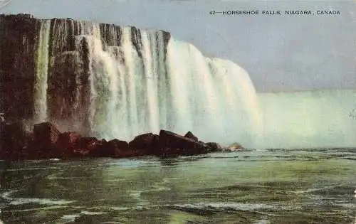 Kanada 1941 Niagara Horseshoe Falls Vintage Postkarte