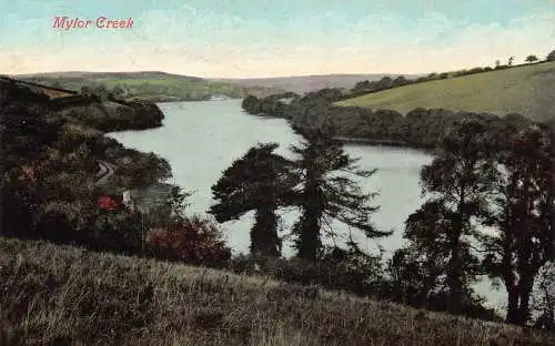 England Mylor Creek River Vintage Postkarte