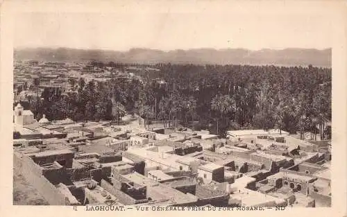 B019 Algerien 1930 Laghouat Gesamtansicht von Fort Morand Vintage Postkarte