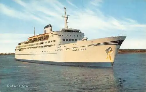 Schiff SS Patricia British Production Vintage Postkarte
