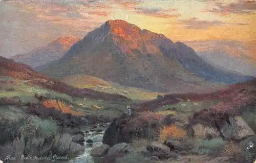 Schottland in der Nähe von Ballachulish Glencoe Kunst Vintage Postkarte