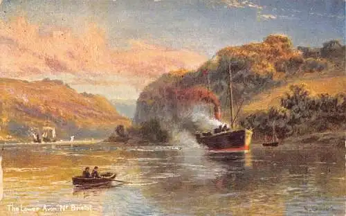 England The Lower Avon Bristol Steamboat Vintage Postkarte