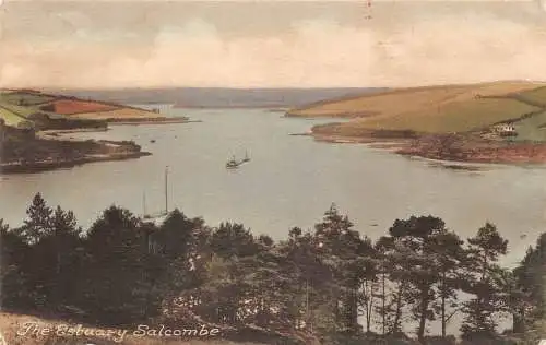 England 1934 The Esbury Salcombe Vintage Postkarte