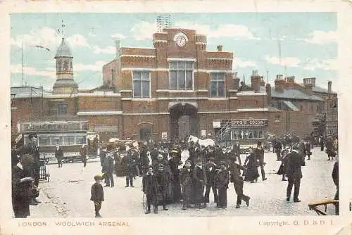 England 1910 London Woolwich Arsenal Epps's Cocoa Vintage Postkarte