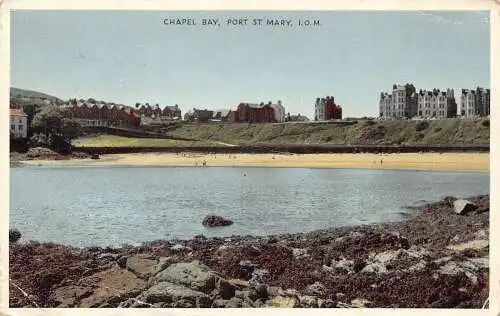 England 1964 Chapel Bay Port St Mary Isle of Man Vintage Postkarte