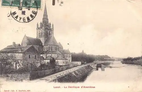 Frankreich 1912 Laval Basilique d'Avenieres Vintage Postkarte