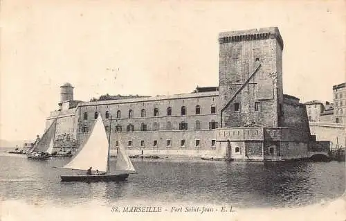 Frankreich 1915 Marseille Fort Saint Jean Boot 1. Weltkrieg Feldpostkarte