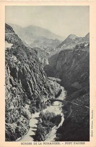 C095 Frankreich Gorges de la Romanche Pont d'Auris Vintage Postkarte