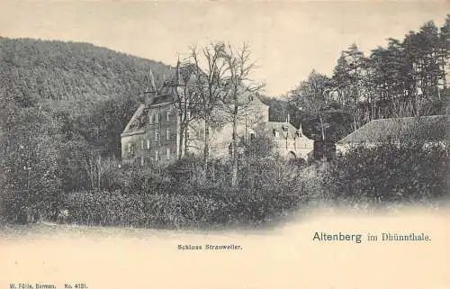 A103 Deutschland Schloss Strauweiler Altenberg Schloss Dhuennthale Vintage Postkarte
