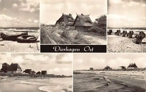 B049 Deutschland 1969 Dierhagen Ost Beach Resort RPPC Vintage Postkarte