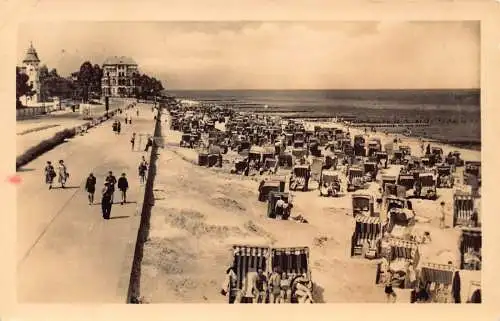 B049 Deutschland 1960 Ostseebad Kohlungsborn Weste Strand RPPC Vintage Postkarte
