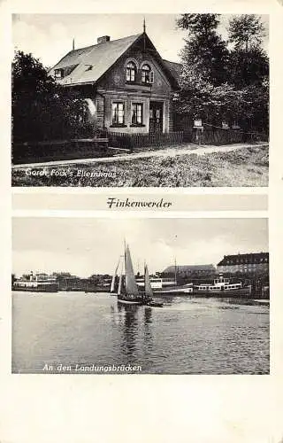 B049 Deutschland 1953 Finkenwerder Gorch Fock's Elleinhaus Segelboot Postkarte