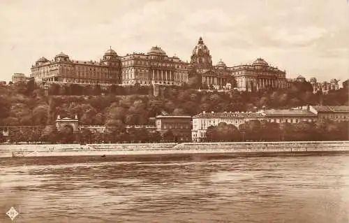 B052 Ungarn Budapest Königsschloss RPPC Vintage Postkarte