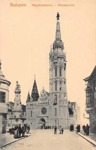 B052 Ungarn Budapest Matyastemplom Mathias Kirche Postkarte