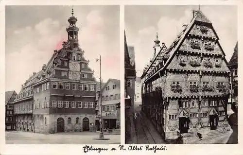 L206 Deutschland Esslinger Altstadt Altstadt Haus E Mehls Laden Vintage Postkarte