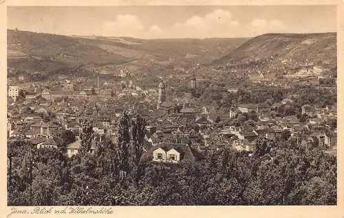 L206 Deutschland 1929 Jena Blick v d Wilhelmshöhe alte Postkarte