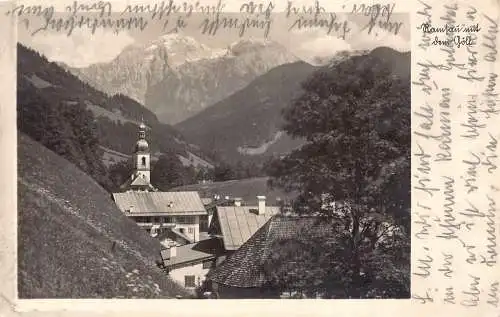 L205 Deutschland 1936 Romfoue mit Offoell Kirche in Bergen Vintage Postkarte