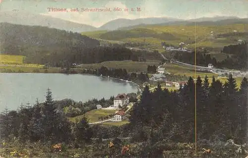 L155 Deutschland 1910 Titisee, schlecht. Schwarzwald, 860 m ue. M. Vintage Postkarte