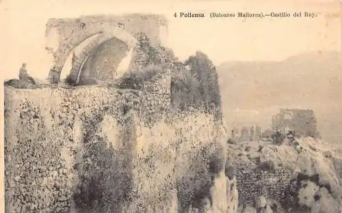 B017 Spanien Schloss Pollensa Castillo del Rey Vintage Postkarte