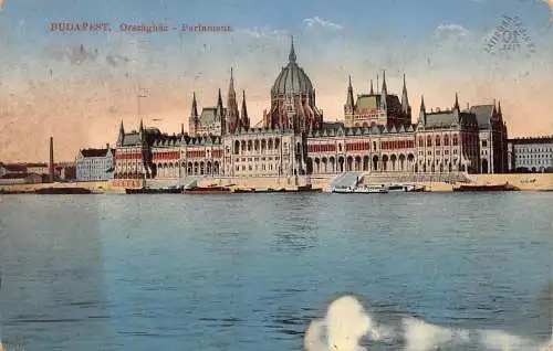 B053 Ungarn Budapest 1915 Parlament Orszaghaz 1. Weltkrieg Feldpostkarte