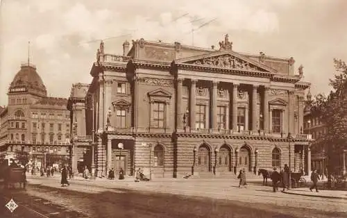 B053 Ungarn Budapest Nemzeti Szinhaz Nationaltheater RPPC Postkarte