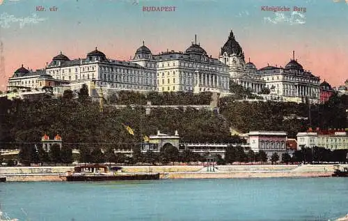 B053 Ungarn Budapest Kir var Schloss Königliche Burg 1916 1. Weltkrieg Feldpostkarte