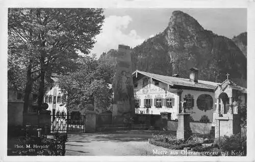 L201 Deutschland Motiv aus Oberammergau mit Kofel RPPC Vintage Postkarte