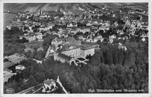 L201 Deutschland 1939 Bad Börishofen Luftaufnahme Vintage Postkarte