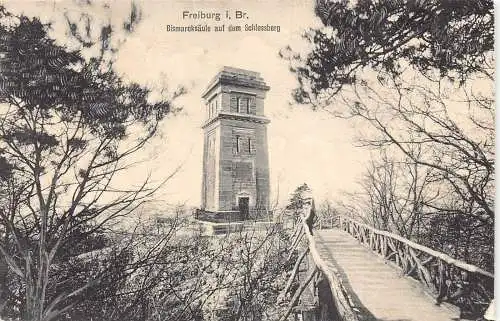 L204 Deutschland 1912 Freiburg i Br Bismarcksaeule auf dem Schlossberturm Postkarte