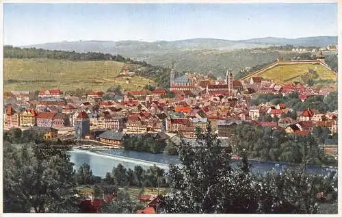 L201 Deutschland Esslingen am Neckar Panoramablick Vintage Postkarte