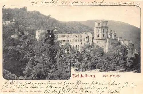 L203 Deutschland Heidelberg Das Schloss SChloss Vintage Postkarte